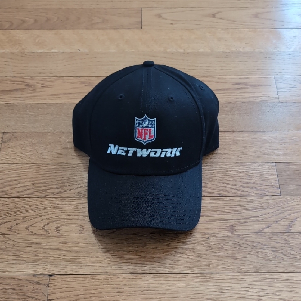 NFL Black Cap with Embroidered Shield and 'Network' Text